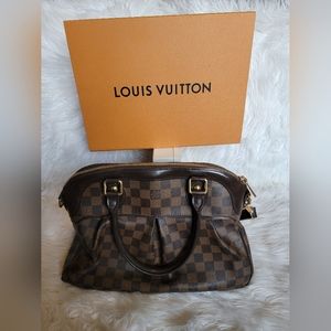 Louise Vuitton Trevi PM Damier Ebene Canvas Satchel